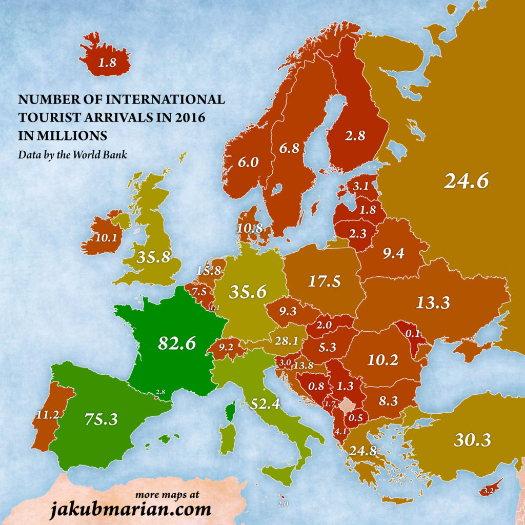 Tourists Arrivals in Europe