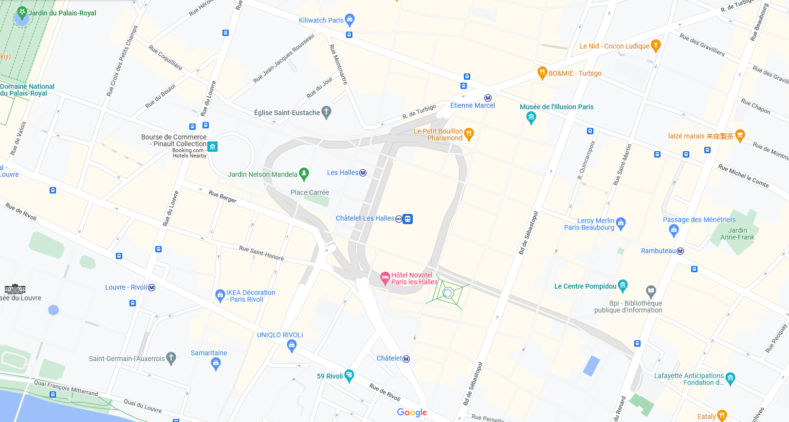 Les Halles Map