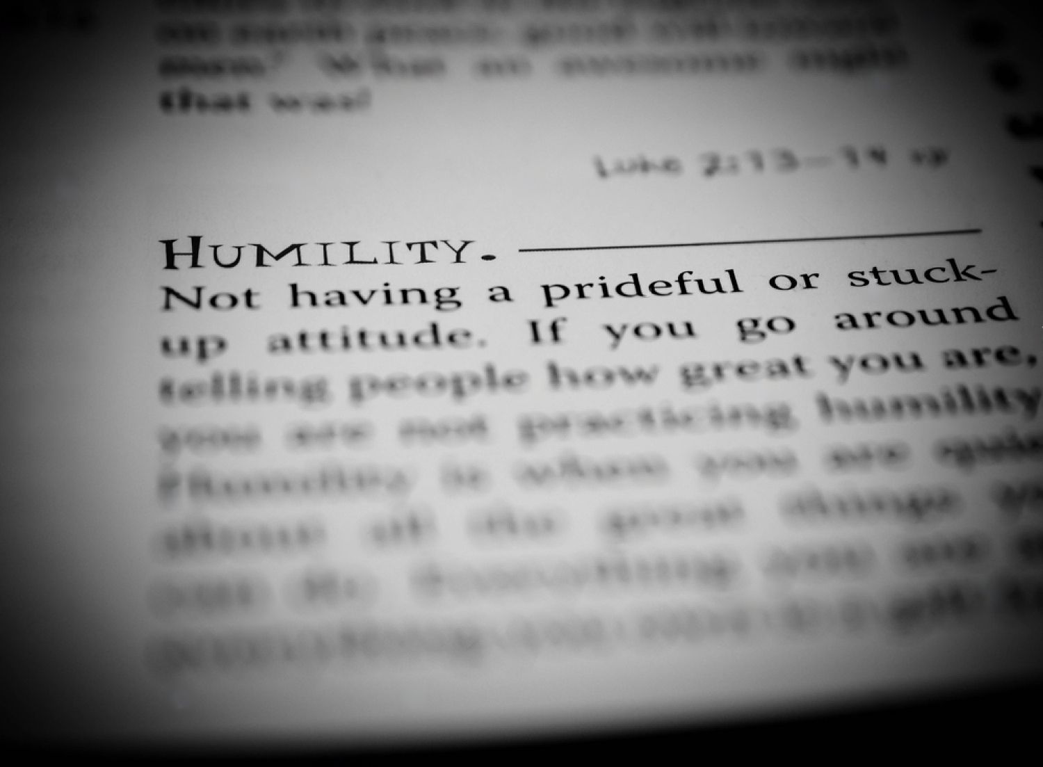 Humility in Dictionary