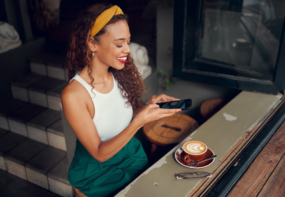 Lady Enjoying a Coffee in brazil